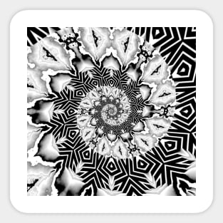 Black Goth Petal Spiral Sticker